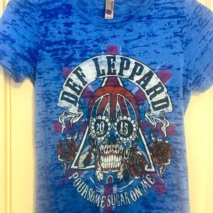 Def Leppard blue size small tee